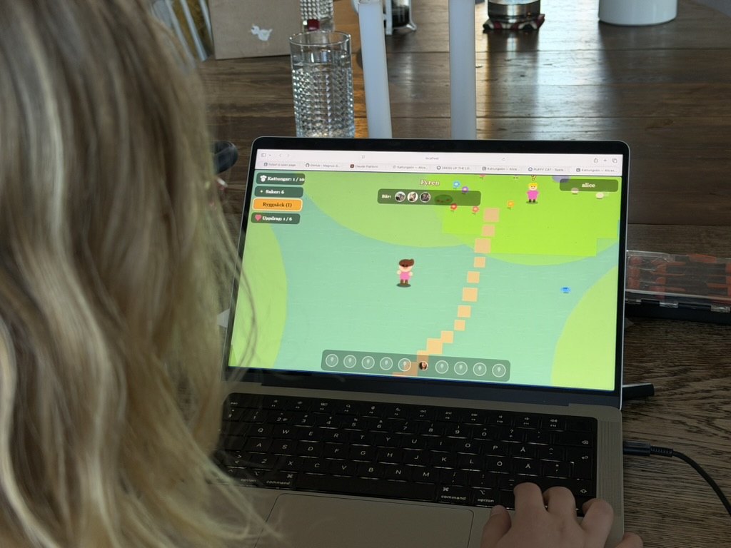 Barn kodar med AI-hjälp